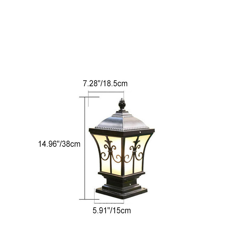 SolarLum Vintage LED Säulenleuchte | Wetterfest | Solar- und Strombetrieb | Dekorative Außenbeleuchtung