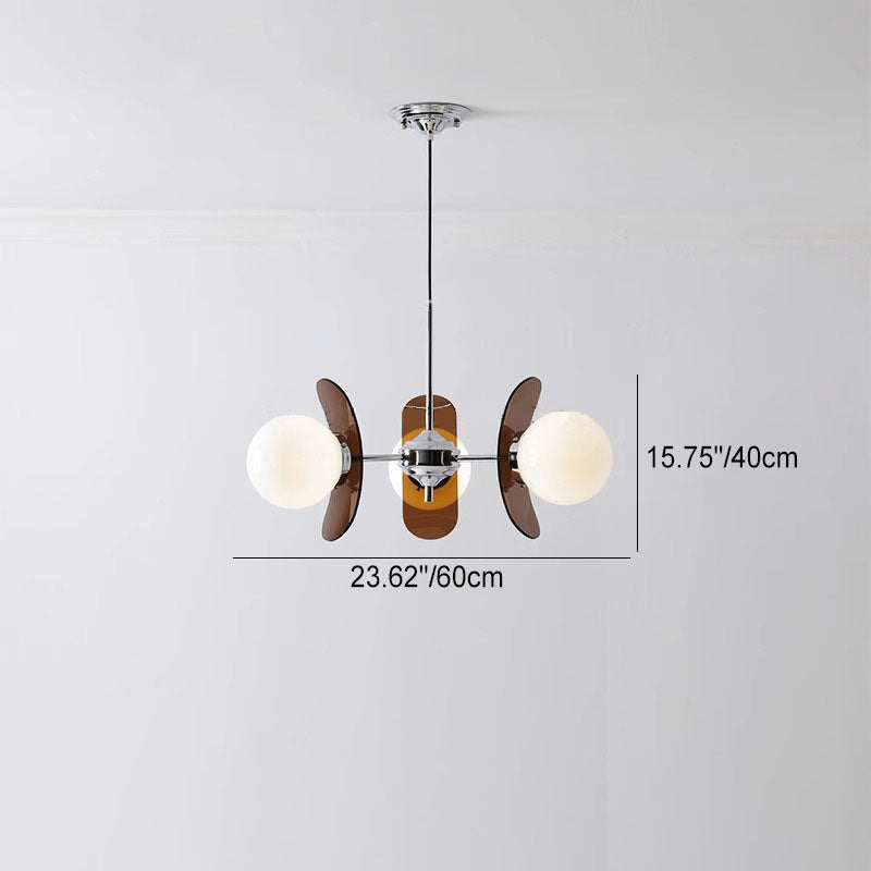 LumiOrion Acryl-Kronleuchter | 3/5/6/8 Lichter | Mid-Century Design für Wohnzimmer & Essbereich