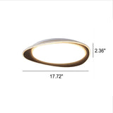 PebbleLuxe Minimalistische LED Deckenleuchte | Holzoptik | Flaches Design | Dimmbare Beleuchtung