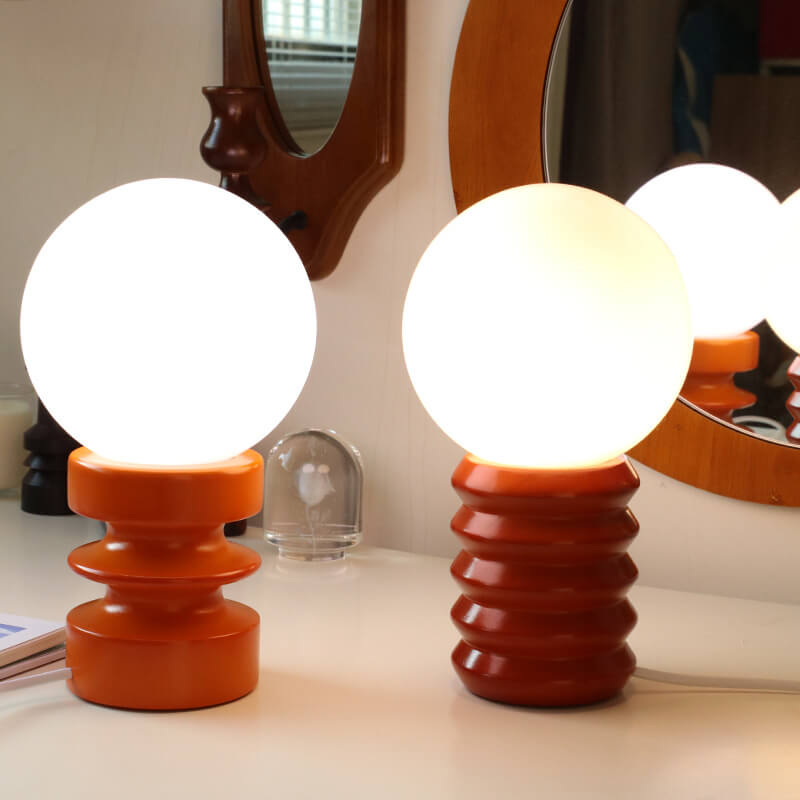 Glazaire Vintage Glas Tischlampe | Massives Design | Stimmungsvolle Beleuchtung | Deko für Zuhause