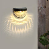 SolarCrest LED Wandleuchte | Halbkreis-Design | Solarbetrieben | Wasserdicht | Zaun- und Außenbeleuchtung