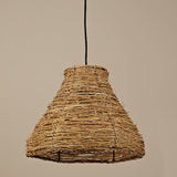 RattanDome Retro Pendelleuchte | Handgewebtes Rattan-Design | 1-Licht | Natürliche Wohnbeleuchtung