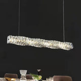 CrystalLine LED Kronleuchter | Modernes Minimalistisches Design | Lineares Kristall | Dimmbares Licht für Esszimmer & Wohnzimmer