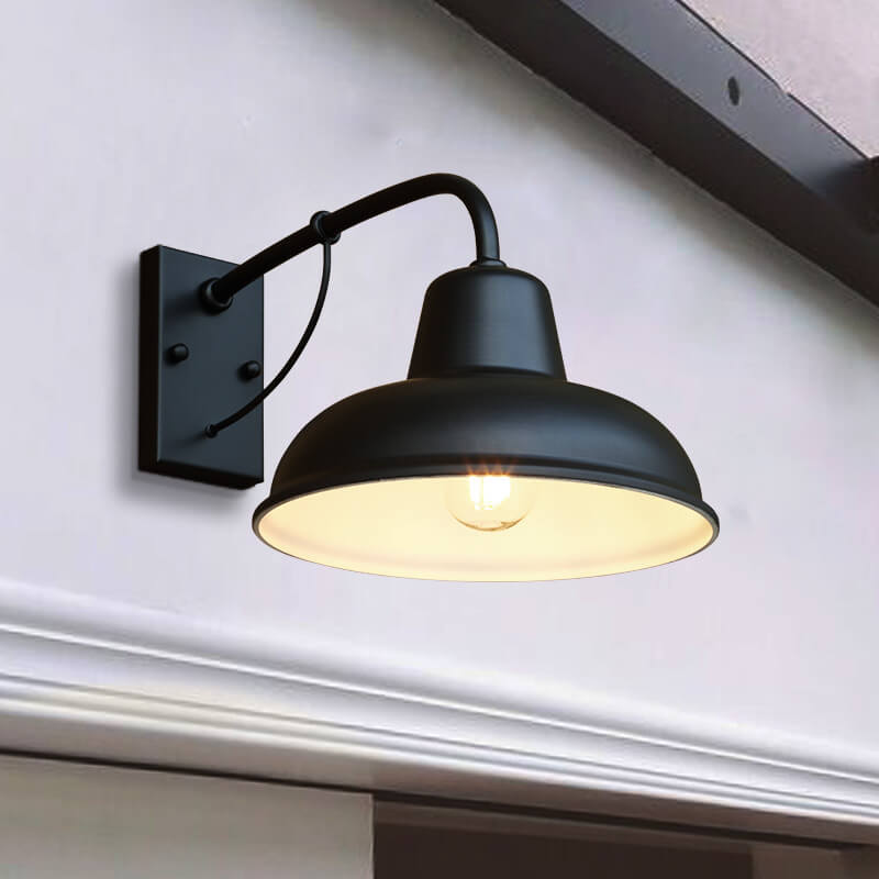 VeroLux Vintage Outdoor Wandlampe | Wasserdicht | Eisen | 1-Licht | Industrielampe für Terrasse & Garten | Beleuchtung für außen