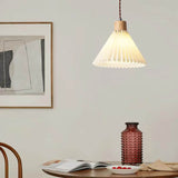 Eleglite Nordic Design Pendelleuchte | Minimalistischer Stil | Gefalteter Lampenschirm | 1-Licht Hängelampe
