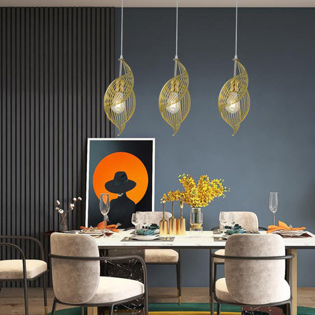 NautiloLux LED Pendelleuchte | Nordic Design | 1-Licht-Hängelampe im Schneckendesign | Eleganz für Wohn- & Essbereich