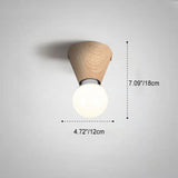 LumaFlair ZenGlow Japanischer Minimalismus LED Deckenleuchte | Holzoptik | Glasdesign | Runde Form | Flush Mount | Stilvolle Beleuchtung