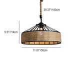 LumeLash Vintage Hängeleuchte | Rustikales Eisen & Hanfseil Design | 1-Flammige Pendelleuchte für Wohnzimmer