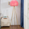 PlumeSphere Stehlampe | Elegantes Federdesign | 1-Licht Globus Stehleuchte | Moderne Beleuchtung für stilvolle Räume