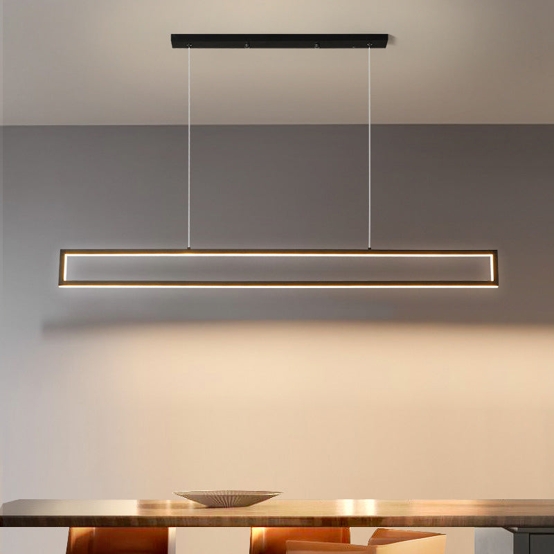 LumiFrame Minimalistischer LED Kronleuchter | Modernes Design | Dimmbare Beleuchtung | Perfekt für Ess- und Wohnbereiche