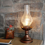 LuxeKeros Vintage Tischlampe | Antikes Design | Kerosin-Optik | Deko & Licht