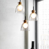LumaCrystal Nordic Pendelleuchte | Klar geriffeltes Glas | 1-Licht | Skandinavisches Design | Deko für Zuhause