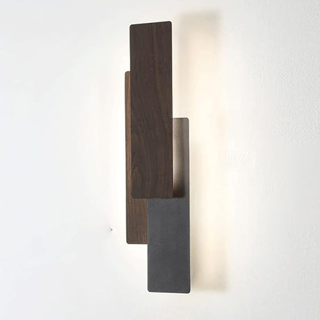 RectaGlow Wandleuchte | Modernes Holzdesign | Geometrische Rechteckform | LED & Dimmbar