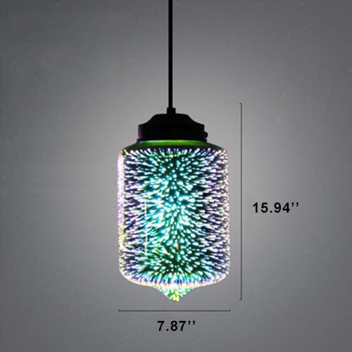 CelestaFlare Kreative 3D-Feuerwerk-Pendelleuchte | Glasdesign | Modernes Stimmungslicht | Dekorative Hängelampe für Zuhause
