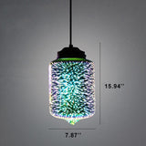 CelestaFlare Kreative 3D-Feuerwerk-Pendelleuchte | Glasdesign | Modernes Stimmungslicht | Dekorative Hängelampe für Zuhause