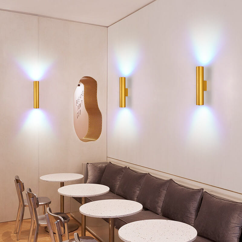 LightVibe Aluminium Wandleuchte Zylinder | 2-flammig | Modernes Design | Innen & Außen