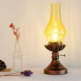 LuxeKeros Vintage Tischlampe | Antikes Design | Kerosin-Optik | Deko & Licht