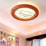 HoopLight Kreative Basketball-LED-Deckenleuchte | Flush Mount | Dimmbares Licht | Perfekt für Kinderzimmer & Sportfans