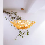 RavaNest Rattan Kronleuchter | Handgewebtes Design | 2- oder 3-flammig | Natürliche Eleganz | Hängeleuchte