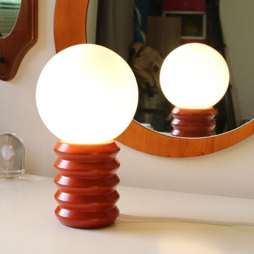 Glazaire Vintage Glas Tischlampe | Massives Design | Stimmungsvolle Beleuchtung | Deko für Zuhause