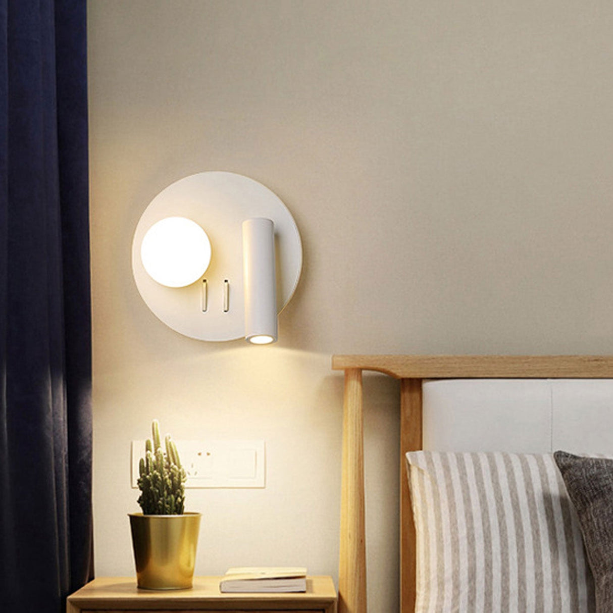 LumoForm Nordic LED Wandleuchte | Rund & Eckig | Minimalistisches Design | Leselampe mit Acryl & Eisen