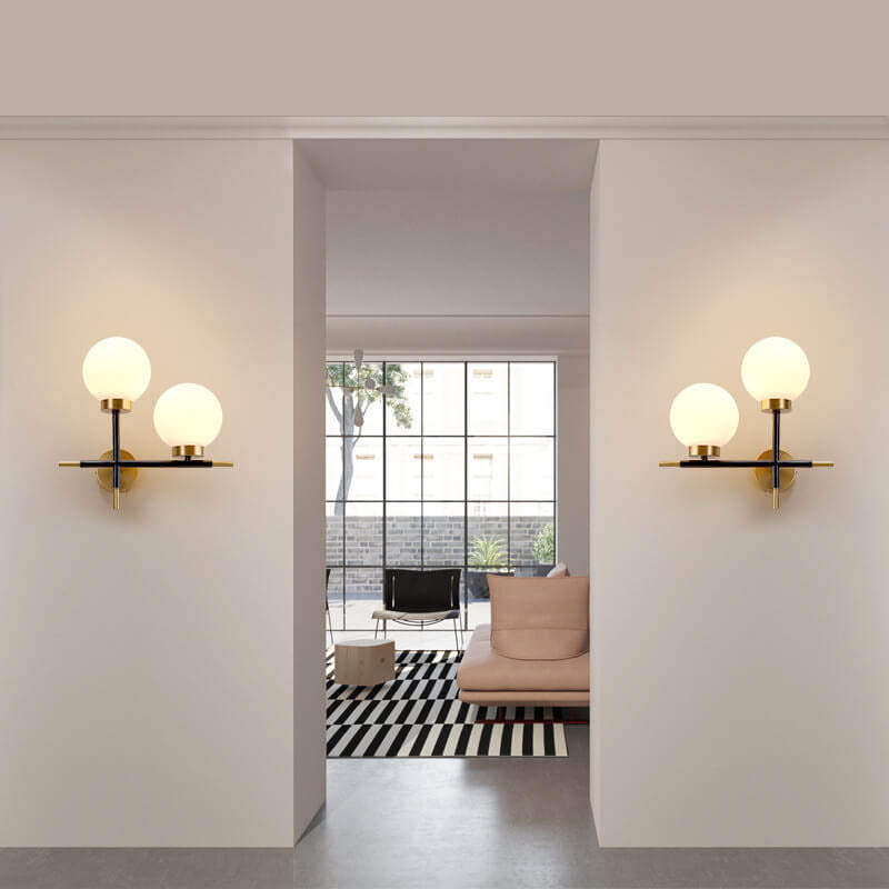 GlowVine Wandlampe im nordischen Design | Minimalistisches Glas-Design | 1 oder 2 Lichter | Elegante Wandleuchte