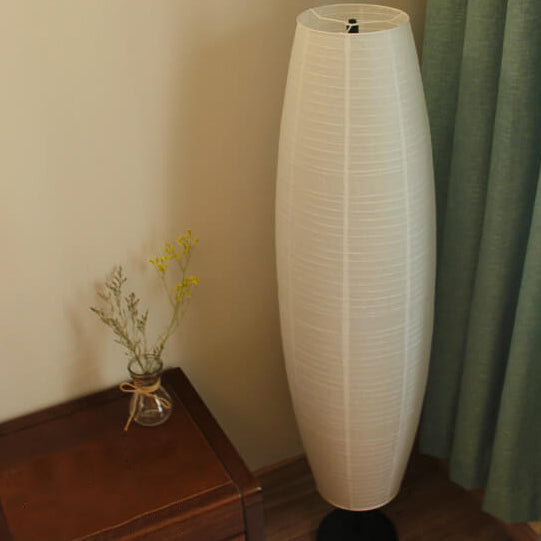 LumoStyle Nordic Design Stehlampe | Reispapier Säulenlampe | Stimmungsvolles, Doppelt Licht | Modernes Dekor