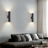 LightVibe Aluminium Wandleuchte Zylinder | 2-flammig | Modernes Design | Innen & Außen