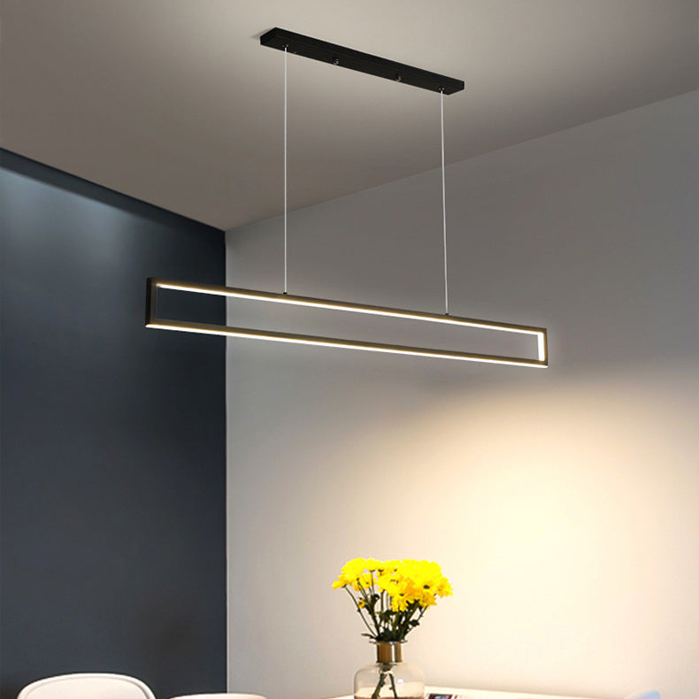 LumiFrame Minimalistischer LED Kronleuchter | Modernes Design | Dimmbare Beleuchtung | Perfekt für Ess- und Wohnbereiche