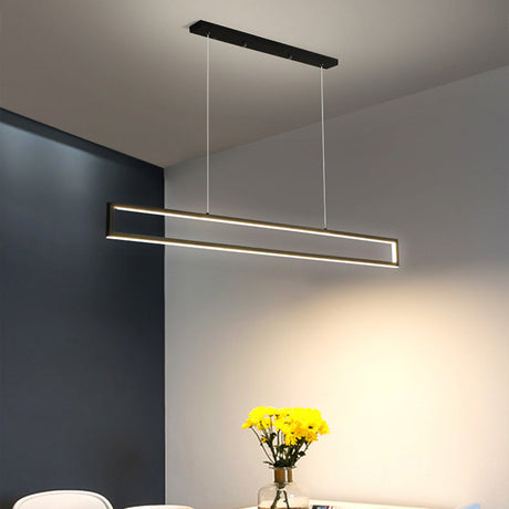 LumiFrame Minimalistischer LED Kronleuchter | Modernes Design | Dimmbare Beleuchtung | Perfekt für Ess- und Wohnbereiche