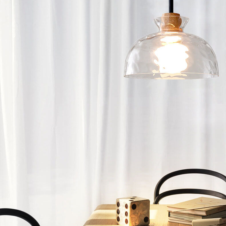 LumaCrystal Nordic Pendelleuchte | Klar geriffeltes Glas | 1-Licht | Skandinavisches Design | Deko für Zuhause