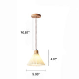 Eleglite Nordic Design Pendelleuchte | Minimalistischer Stil | Gefalteter Lampenschirm | 1-Licht Hängelampe