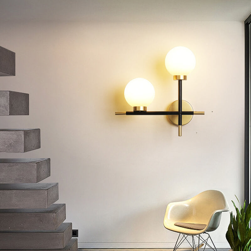 GlowVine Wandlampe im nordischen Design | Minimalistisches Glas-Design | 1 oder 2 Lichter | Elegante Wandleuchte