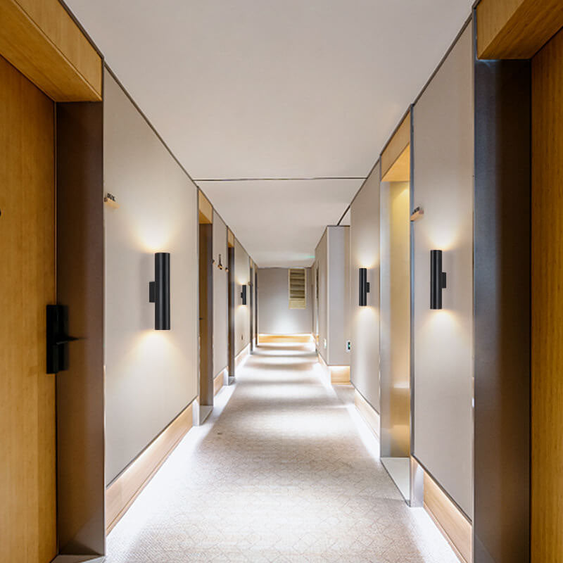 LightVibe Aluminium Wandleuchte Zylinder | 2-flammig | Modernes Design | Innen & Außen