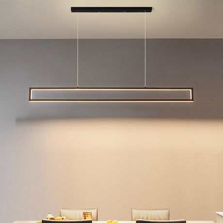 LumiFrame Minimalistischer LED Kronleuchter | Modernes Design | Dimmbare Beleuchtung | Perfekt für Ess- und Wohnbereiche
