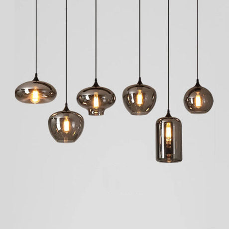 SmokeLume Glas Pendelleuchte | Modernes Design | Rauchgraues Glas | LED Beleuchtung | Perfekt für Zuhause