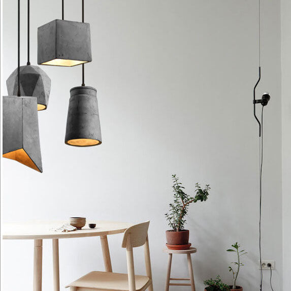 Cemantica Geometrische Pendelleuchte | Industrial Design | Betonoptik | Minimalistische Beleuchtung