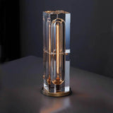 LuxeShine Kristall Tischlampe | Geometrisches Design | Rechteckig oder Quadratisch | 1-flammig