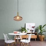 LumiShade Minimalistisches Streifen-Glas Pendelleuchte | Designer-Licht | Elegantes Wohnambiente | Deko-Laterne | 1-Flammig