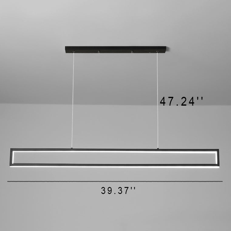 LumiFrame Minimalistischer LED Kronleuchter | Modernes Design | Dimmbare Beleuchtung | Perfekt für Ess- und Wohnbereiche