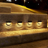 SolarCrest LED Wandleuchte | Halbkreis-Design | Solarbetrieben | Wasserdicht | Zaun- und Außenbeleuchtung