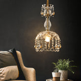 CrystalVive Pendelleuchte | Luxus Kristallkuppel | Moderne 1-Licht Hängelampe | Elegante Beleuchtung für Zuhause