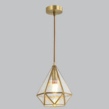 DiamantaGlow Pendelleuchte | Diamantförmiges Glas mit Wasserstruktur | 1-flammige Hängeleuchte | Elegantes & Modernes Design