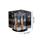 LuxeShine Kristall Tischlampe | Geometrisches Design | Rechteckig oder Quadratisch | 1-flammig
