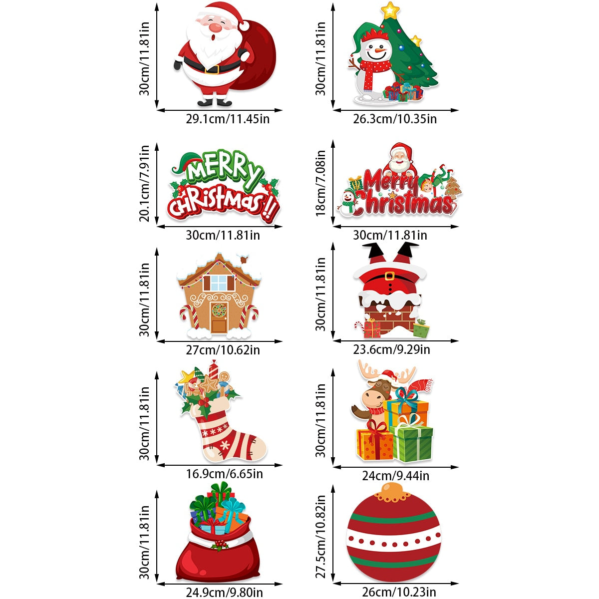 FestiveCharm Weihnachtsbanner | Türhängend | Weihnachtsmann & Schneemann | Weihnachtsdeko 2024