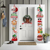 FestiveCharm Weihnachtsbanner | Türhängend | Weihnachtsmann & Schneemann | Weihnachtsdeko 2024