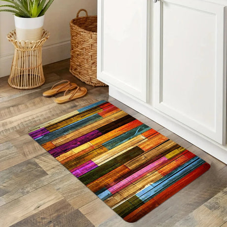 VividEdge Rutschfeste Küchenmatte | Geometrisches Design | Ölbeständig | Teppich für Zuhause