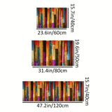 VividEdge Rutschfeste Küchenmatte | Geometrisches Design | Ölbeständig | Teppich für Zuhause