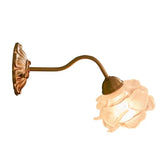 Floribella Vintage Kupfer Blume Petal Glas Wandleuchte | Elegantes Design | Stilvolle Beleuchtung für Zuhause