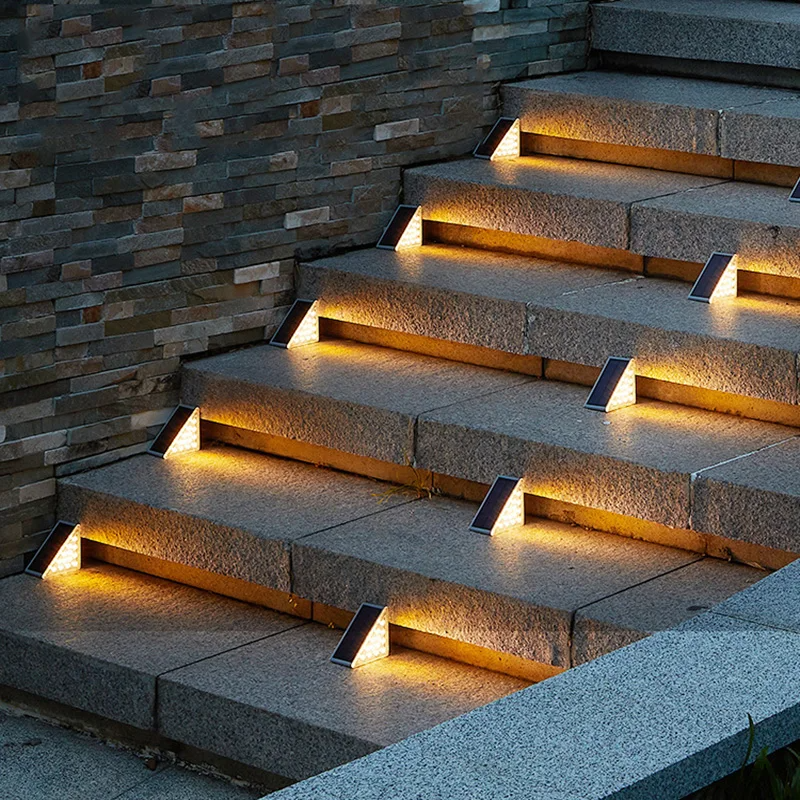 SolarStep LED Außenleuchten | Solarbetriebene Stufenbeleuchtung | Warmweiß & Kaltweiß